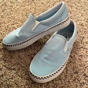 Blue slip-on Vans